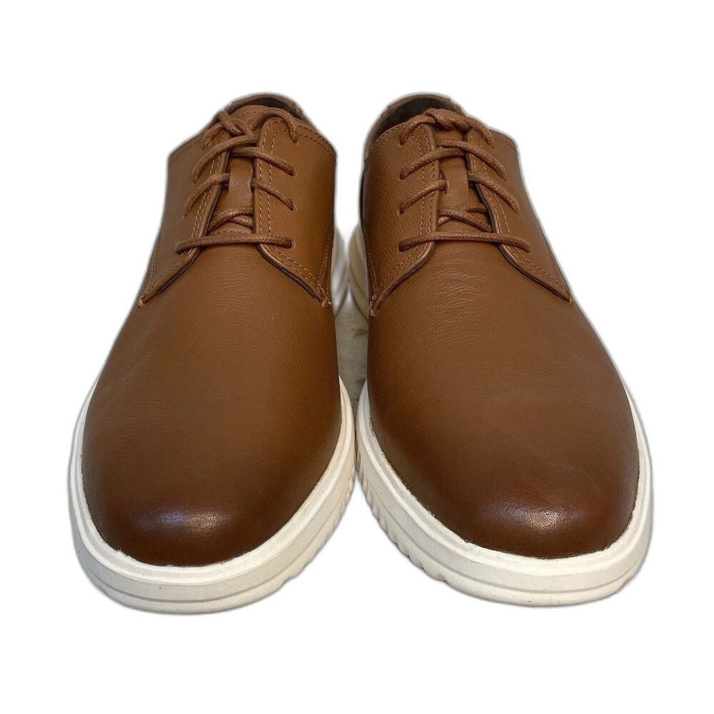 Cole Haan GRND+ Plain Toe OX Shoes Men’s 8.5 British Tan Leather Dress C36935 - Picture 9 of 9